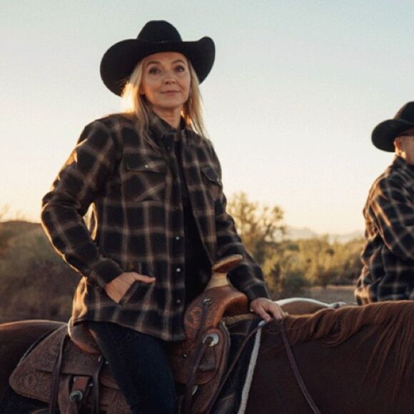 DIXXON Jackets & Blazers - Dixxon The Rip Fleece Lined Flannel Snap Button Jacket Brown Tan Size Small